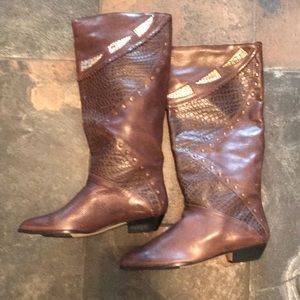 Leather knee highs🎈. Size 8.5 n